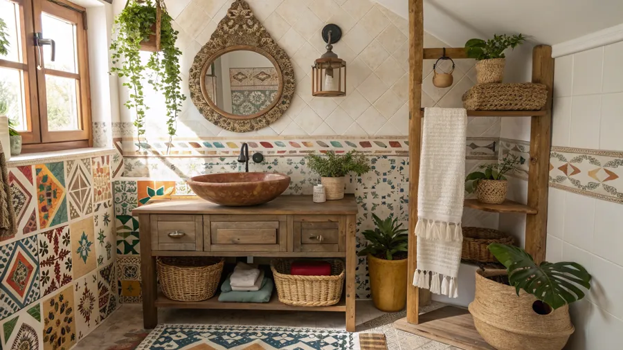 Example bohemian bathroom