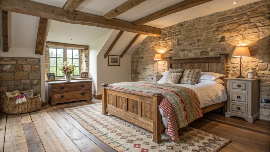 Example rustic bedroom